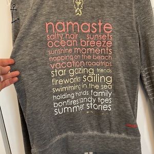 Peace Love World Love Life French Terry Hoodie grey s